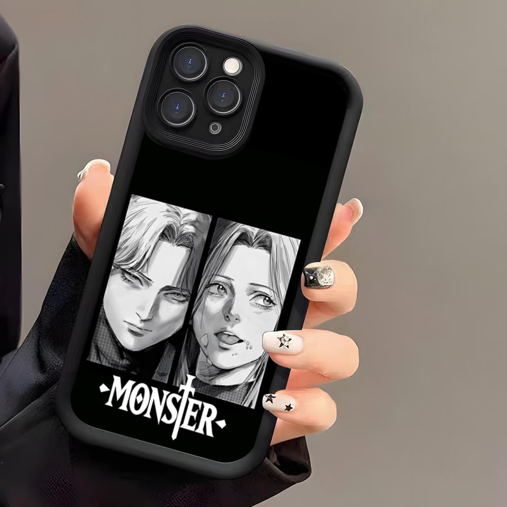 N-Naoki Urasawa S Monster Phone Case For IPhone 17 Air 16 E 15 14 Plus 13 12 11 Pro Max Black Sky Eye Stepped Protective Case