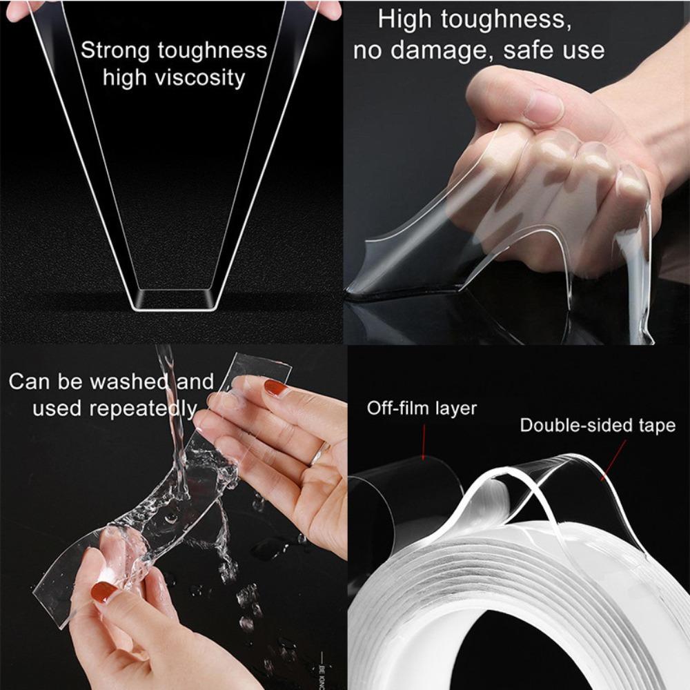 1/3/5m Nano Tape Double-Sided Adhesive Tape Traceless Waterproof Tape for Bathroom Kitchen Sink