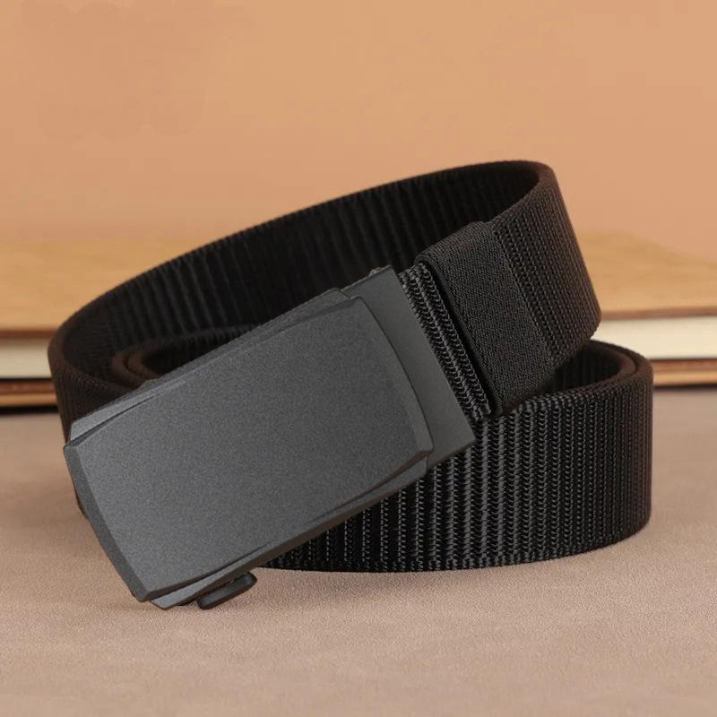New Belt  Men's Automatic Buckle  Nylon Tactical Braided Belt  Middle Aged and Young People Outdoor Belt Belt Belt