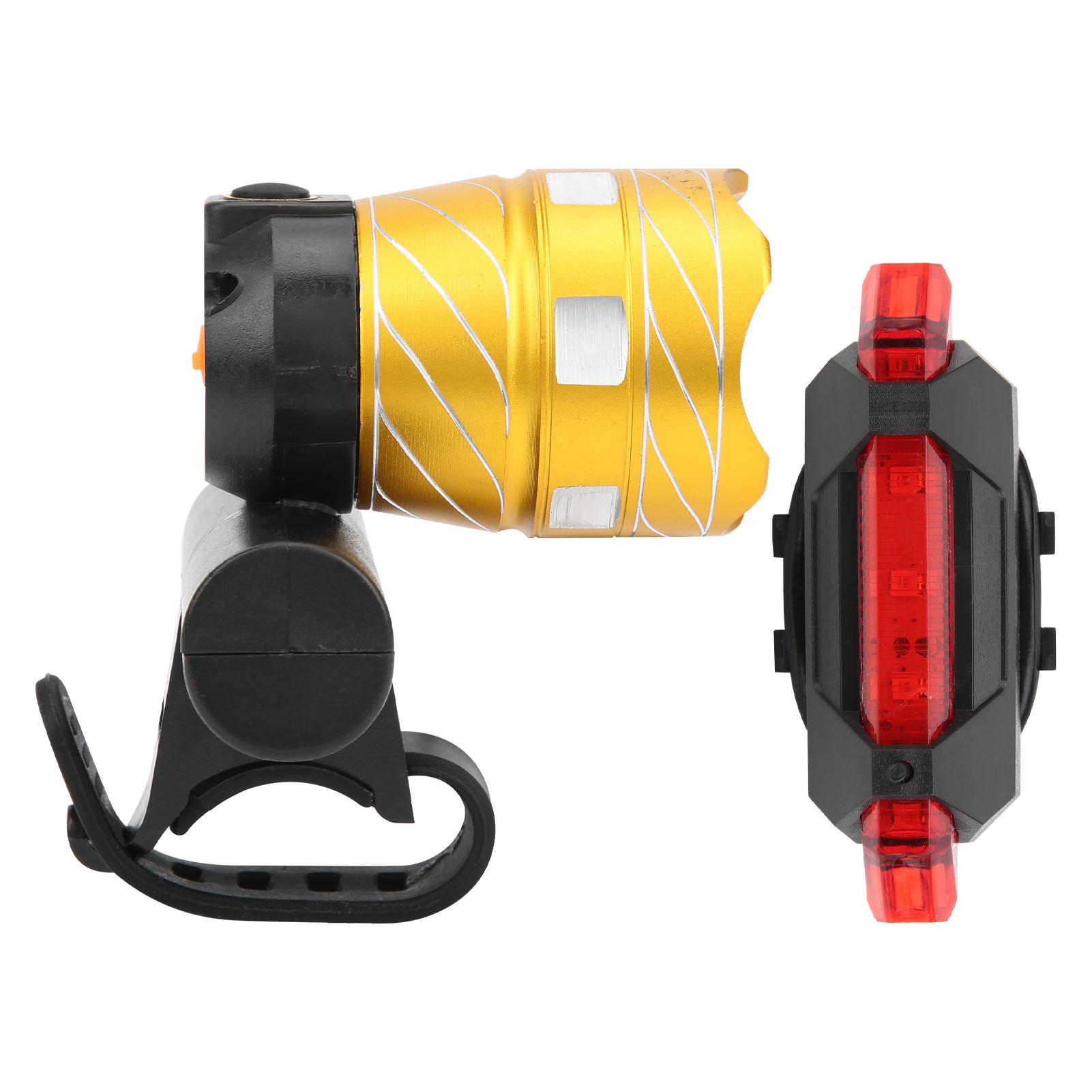 Bike USB Charging Bicycle Front Light Warning Taillight Set Torch Cycling Equipment