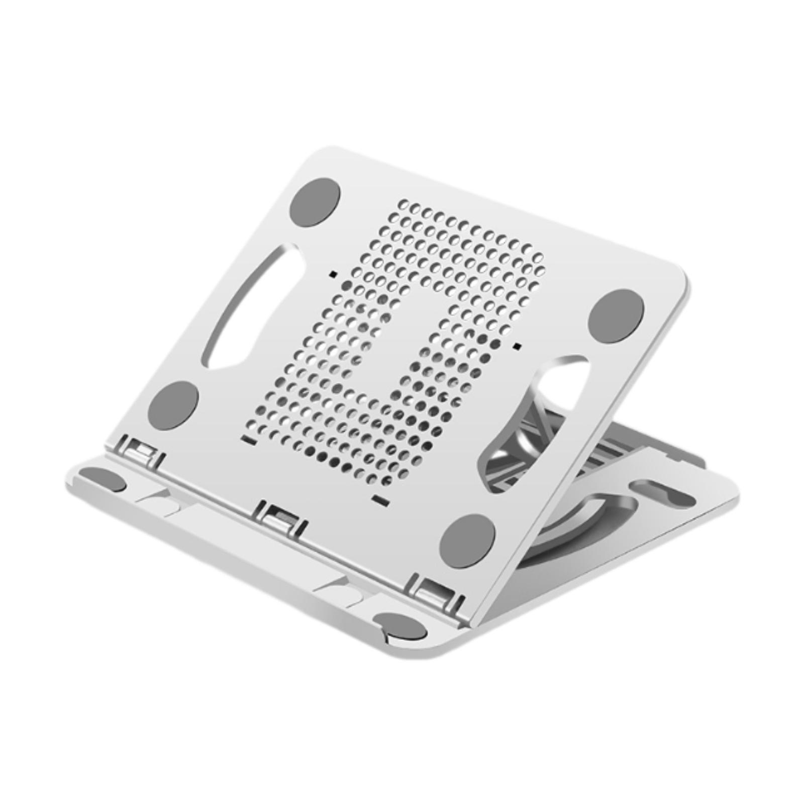 Подставка для ноутбука Легкая Нескользящая Складная Вентилируемая Охлаждающая Полка Регулируемая 8 Положений для Стола Учебы Гостиной Дома Спальни белый