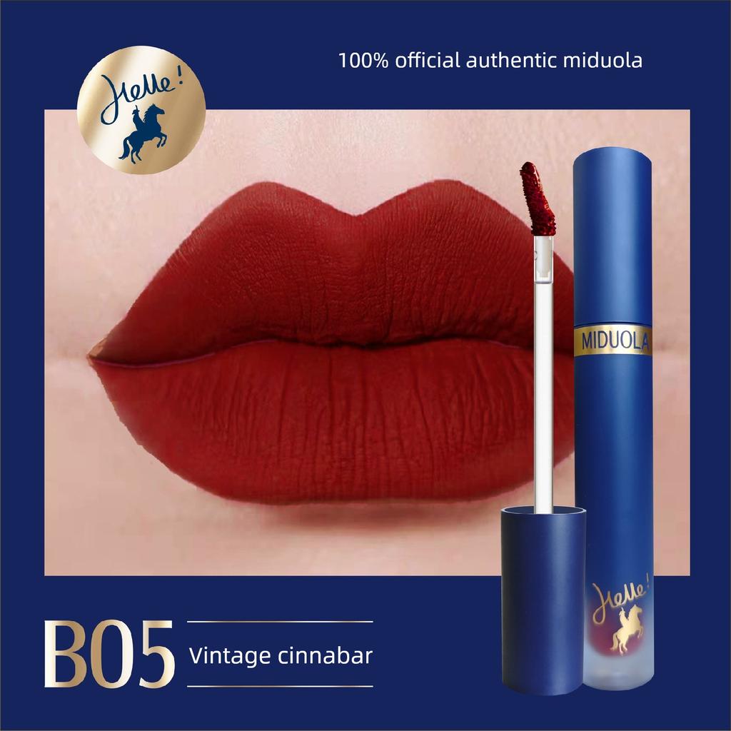 Miduola Velvet-Feel Silk Mist Waterproof Non-Stick Lip Gloss Matte European and American High-End Retro Lipstick That Enhances Complexion