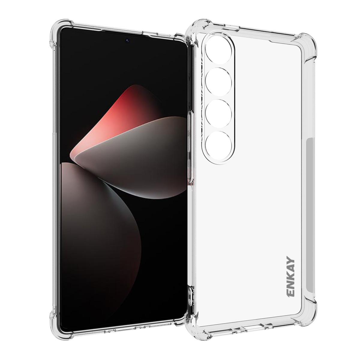 

ENKAY HAT PRINCE Чехол для Meizu 21 Pro Кристально прозрачный ТПУ Противоскользящие полоски Задняя крышка для телефона A