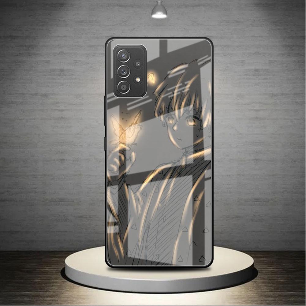 

Стеклянный чехол для Samsung Galaxy A52 A71 A50 A51 A70 A21s A31 A72 A10 A12 A30 A22 5G Чехол для телефона Аниме Клинок, рассекающий демонов Samsung A03