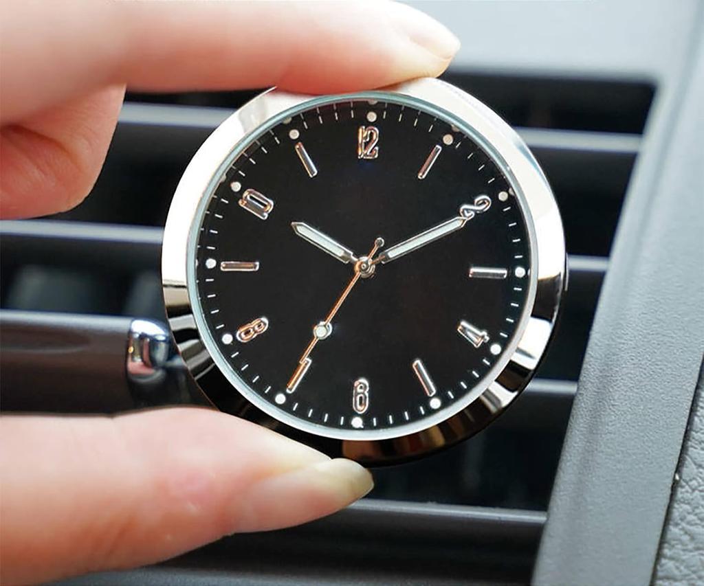 Joxoilso Multifunctional Fluorescent Car Dashboard Clock Car Mini Auto Clock Car Clock Refit Interior