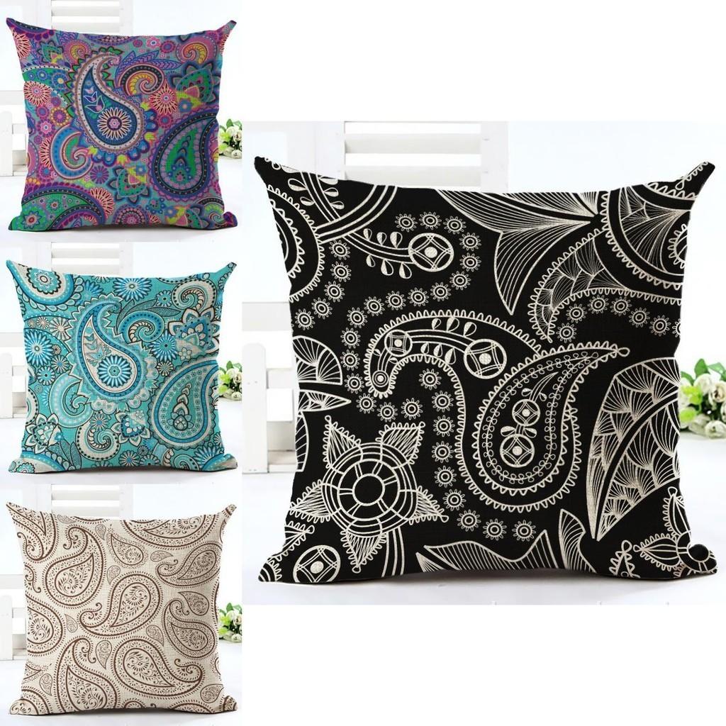 Exquisite Kissenbezüge mit Paisley-Print im Ethno-Stil für Vintage-Böhmische Sofadekoration