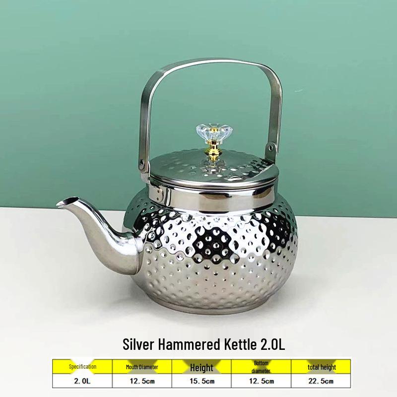 Bule de Chá de Aço Inoxidável com Infusor e Filtro para Uso Doméstico, em Restaurante ou Hotel