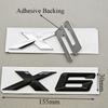 3D ABS Black Chrome Car Letters Rear Trunk Badge X5 X6 Logo Emblem Decals For BMW X5 X6 F15 G05 F16 G06 Sticker Auto Accessories