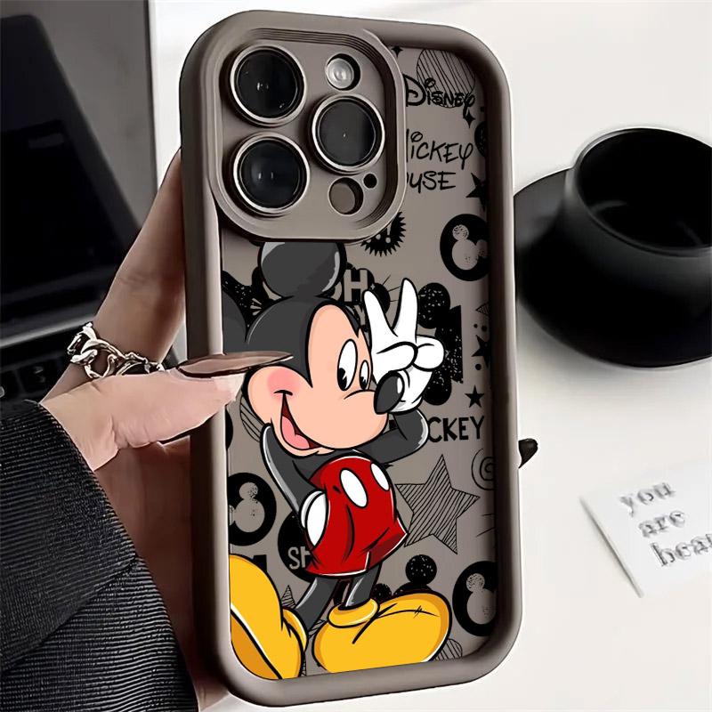 Minnie Mickey Mouse Phone Case For iPhone 17E 11 12 13 14 15 16 17 Pro Max Fundas 17 Air Plus 16e 13 Mini Silicone Cover