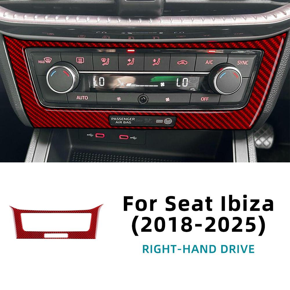 Real Soft Carbon Fiber Sticker For Seat Ibiza 6F 2018 2019 2020 2025 2025 2025 2025 2025 LHD RHD Car Center Console Panel Trim