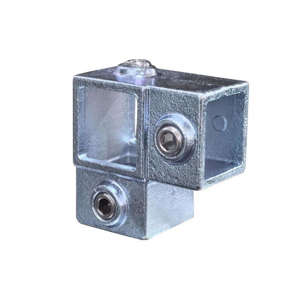 Heavy Duty Square Tube Connector Weldno-Weld Silver Hardware Straight