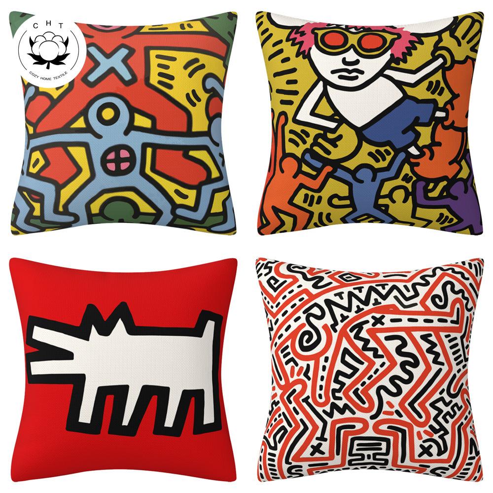 

45*45 см наволочка с принтом для дома, гостиной, дивана, спальни, украшение, наволочка, автомобильный комплект, наволочка