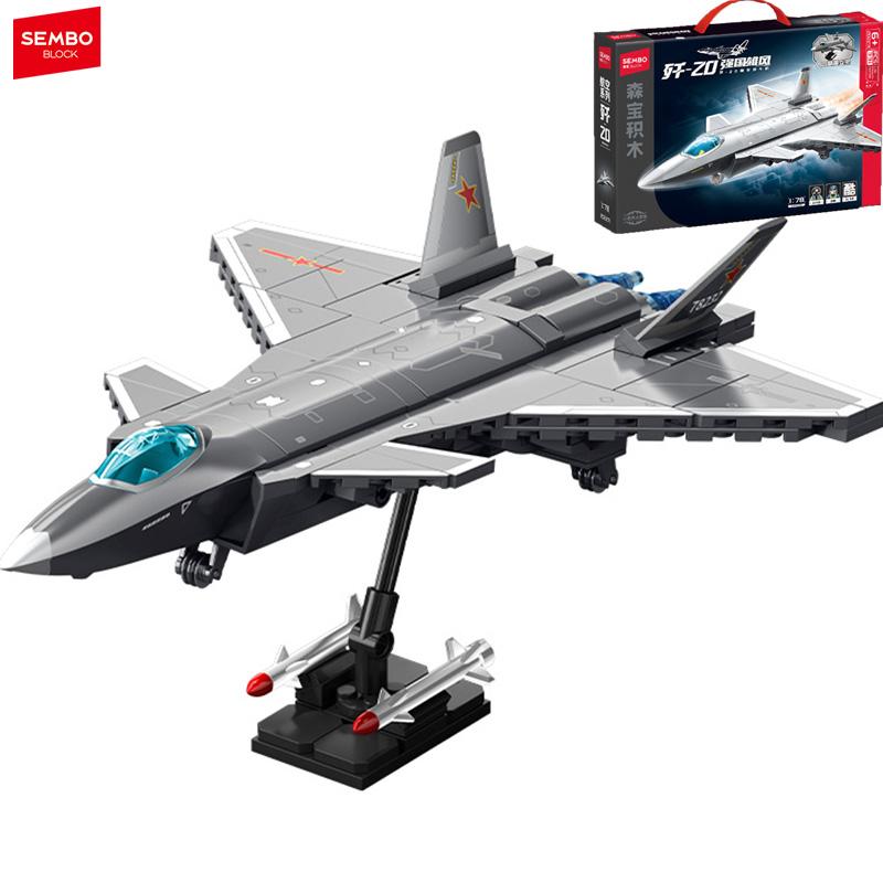 

Non-Toxic Sembo Block Combat Aircraft Series Military Aircraft Model Fighter Jet Assemblage Building Blocks For Ornaments Children Toys Gifts no box