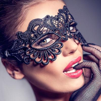 Sexy schwarze Spitzen-Augenmaske für Maskenball, Party, Kostüm, Halloween