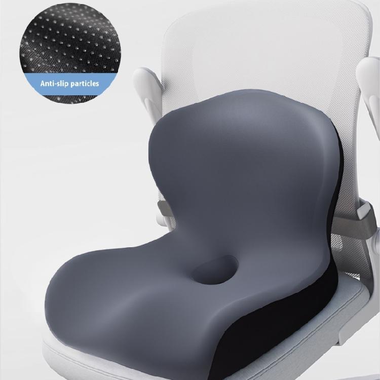 Slow Rebounding Car Seat Pad Ergonomic Lumbar and Back Support Ice Silk Fabric Chair Seat Cushion For Extended Comfort