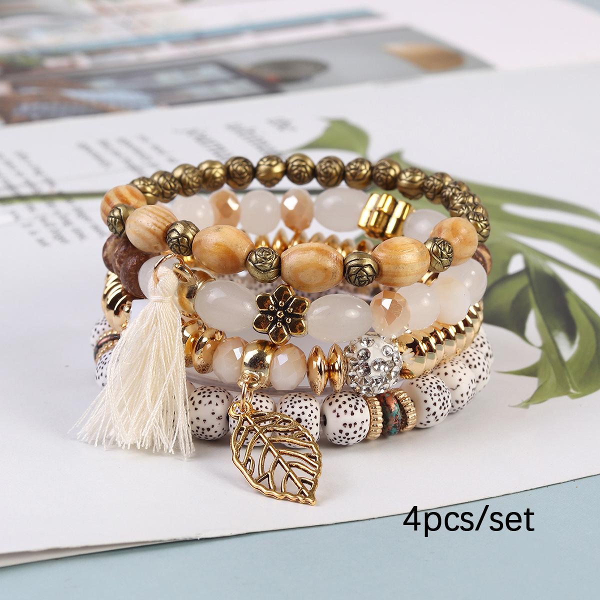 

JYL TS Bracelet Bohemian Tree of Life I Love You Set Nurtures Love & Unity BL015 white сланець синій колір