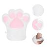 LONTG Cosplay Halloween Cute Cat Bear Paw Panda Gloves with Paw Fluffy and Warm Animal Gloves for Adults and Cosplay Winter Funny Cold Weather White