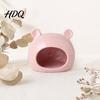 Gnaw Resistant Pet House Ceramic Hamster House Summer Bear Shaped Hideout Cave