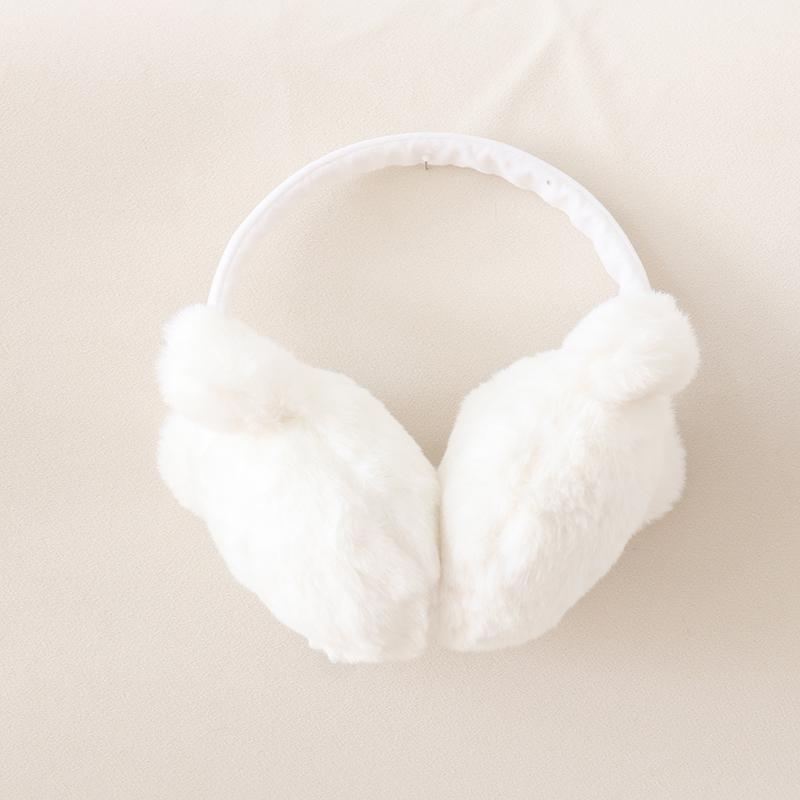 Japanische Süße und Niedliche Mädchen Pelzige Ohrenschützer kawaii einfarbig Vielseitiger Schal mit Schleife Winter Neu Warmes Zubehör Handschuhe