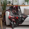 TU Festive Christmas Throw Blanket Cozy Holiday Flannel Blanket Reversible Winter Comforter Gingerbread House Design Gift for He