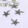 Zinc Alloy Starfish Pendant Silver Charms for DIY Jewelry & Crafts