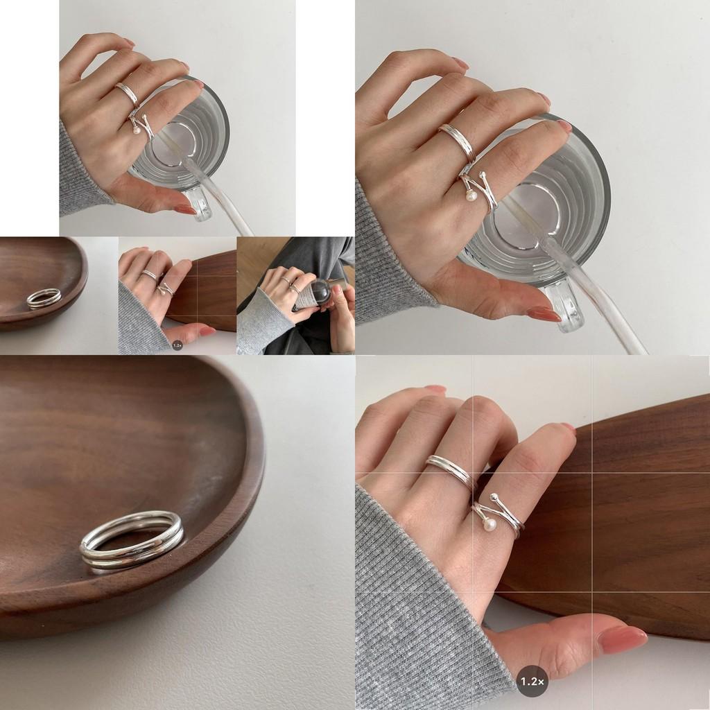 Sleek Minimalist Copper Ring For Women Geometric Shape Adjustable Stylish Chic Jewelry