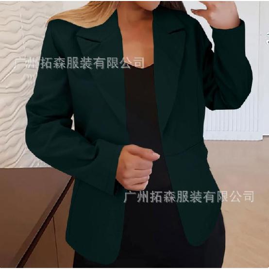 

Однотонный кардиган с длинными рукавами, небольшой пиджак для женщин 3XL темно-зеленого