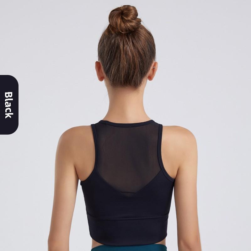 Women's sleeveless yoga exercise breathable top