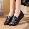 Fashion New Pu Leather Flats Mother Single Shoes Soft Sole Comfortable Non-slip Women's Loafers Large Size 42