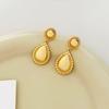 European & American New Metal Heart Lace Earrings: High-End, Fashionable, Luxurious, Versatile Temperament with Silver Needle