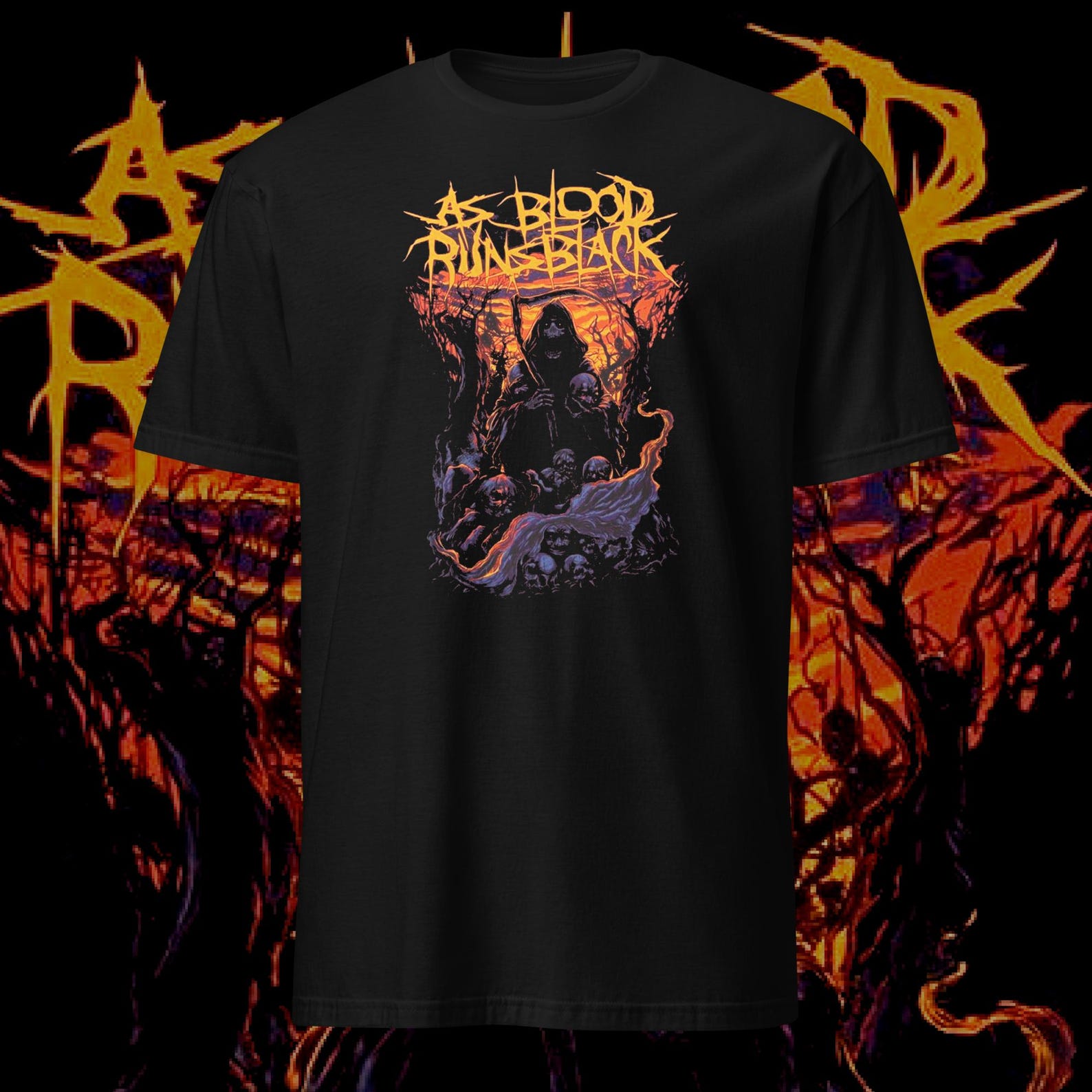 As Blood Runs Black T shirt Deathcore Clothing Metal Merch M