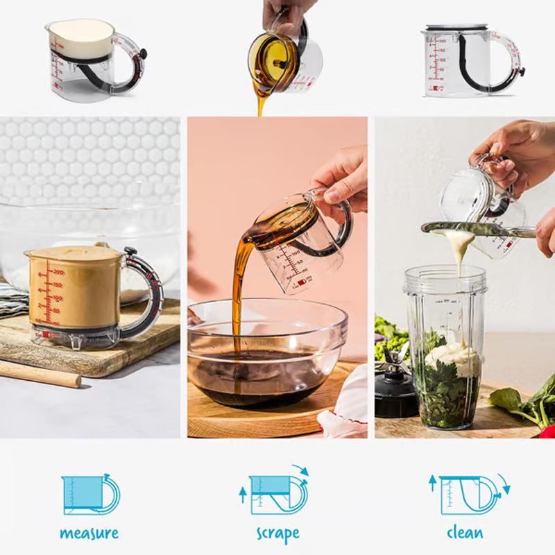 Adjustable All-in-One Measuring Cup - Practical and Convenient Kitchen Tool for Home Use Household Appliances Drinking Utensils