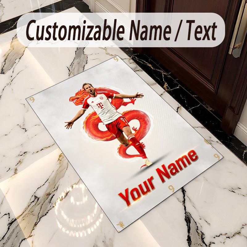 Crystal Velvet Rug Harry Kane Print Custom Name Text Floor Mat Home Decor
