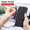 Magnetic 2 in 1 Detachable Flip Card Wallet Case for Magsafe Samsung Galaxy Z Fold 7 6 5 4 3 Zipper Cards Solt Leather Bag Cover