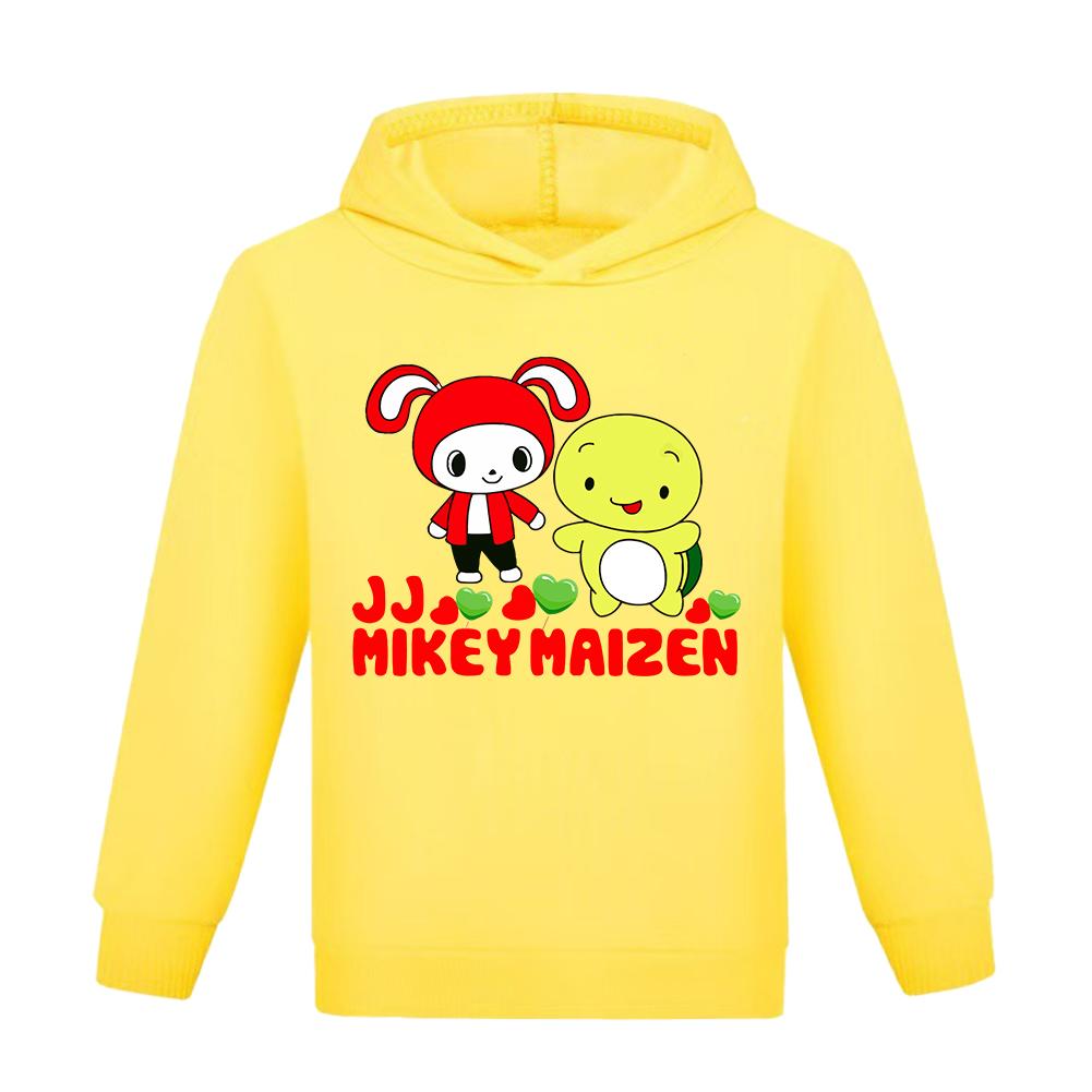 קפוצון JJ Mikey Maizen יוניסקס שרוול ארוך לבנים ובנות קפוצון סווטשירט Harajuku Streetwear 2025 אופנה צעירה של יוטיוברים בגד
