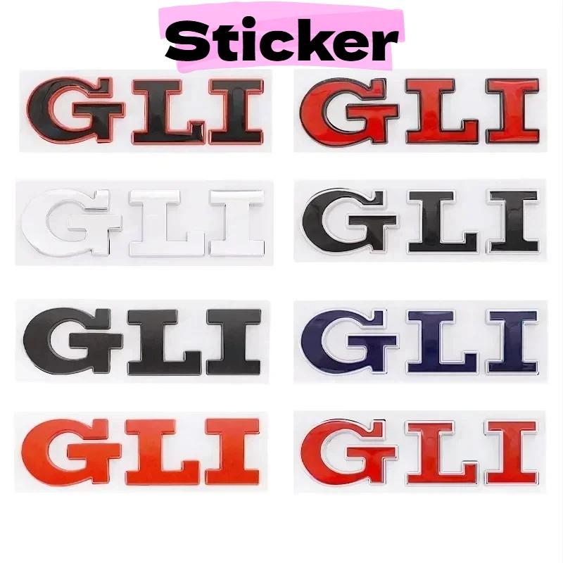 3D Metal Car Letters GLI Logo Rear Trunk Front Grill Badge Emblem Sticker Decals For Jetta MK2 MK4 MK5 MK6 MK7 MK8