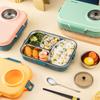 1100ml Double Layer Lunch Box 304 Stainless Steel Leak-Proof Insulated Box Triple Grid Sealed Food Storage Container