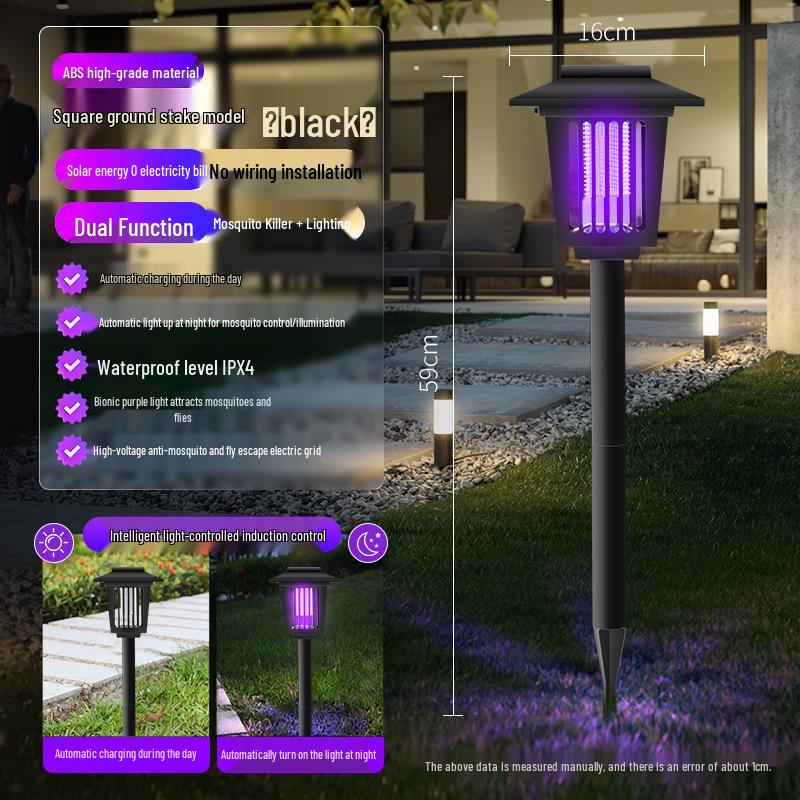 Waterproof Outdoor Solar Mosquito & Insect Killer Lamp for Gardens and Lawns