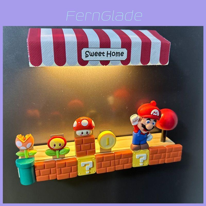 Super Mario Bros Cartoon Wall Hooks With Wireless Charging Light For Entryway Storage Organizer