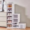 1/3/6 Schichten Faltbares Schuhregal Weiß Transparent Schuhaufbewahrungsregal Schuhbox Heimorganisatoren