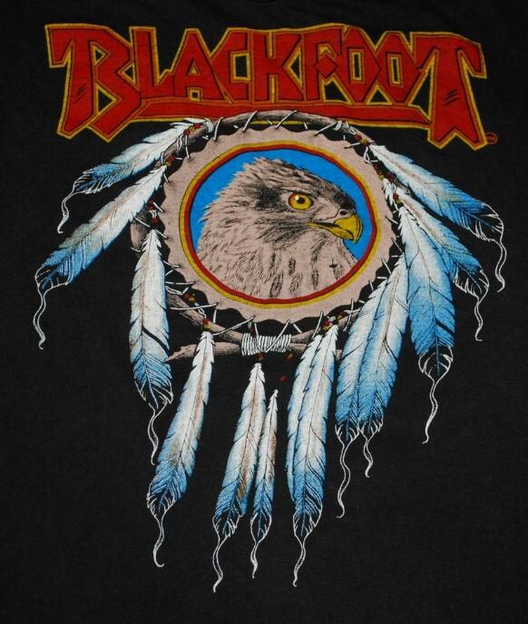 Rare Blackfoot TShirt Heavy Cotton Full Sizes Black Unisex Tee Gift Fan Unisex T-Shirt