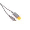 1 stk 2M Grå Kabel For Wii For Wii U Vert Pd Strømkabel Ladekabel Ledninger Reparasjonstilbehør
