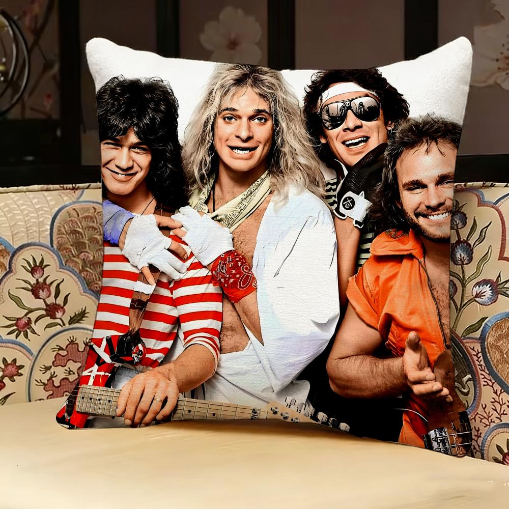 Van H-Halen Rock Band Pillow Case Pillowcase, Double-sided Printed, Sofa Cushion, Bedroom Headboard Pillow