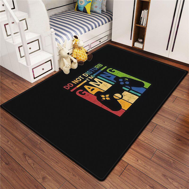 Gaming Esports Geometric Controller Pattern Carpet Mat for Boys Bedroom Gaming  large rug for Living Room Home Decoration Rug