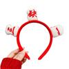 Year Plush Chinese Characters For Women Women Hairband Hair Hoop Korean Head Wrap Mahjong Headband