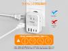 Adaptador Internacional TESSN com 2 Compatível com e outros Europeus Acessório de Viagem Conveniente para Plugue Tipo C Internacional, Portas USB-C 7 em 1,