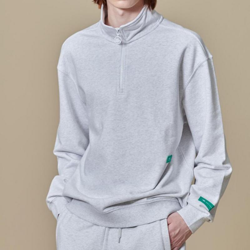 Bbc Earth Essential Half Zip  Gray  [23ss]