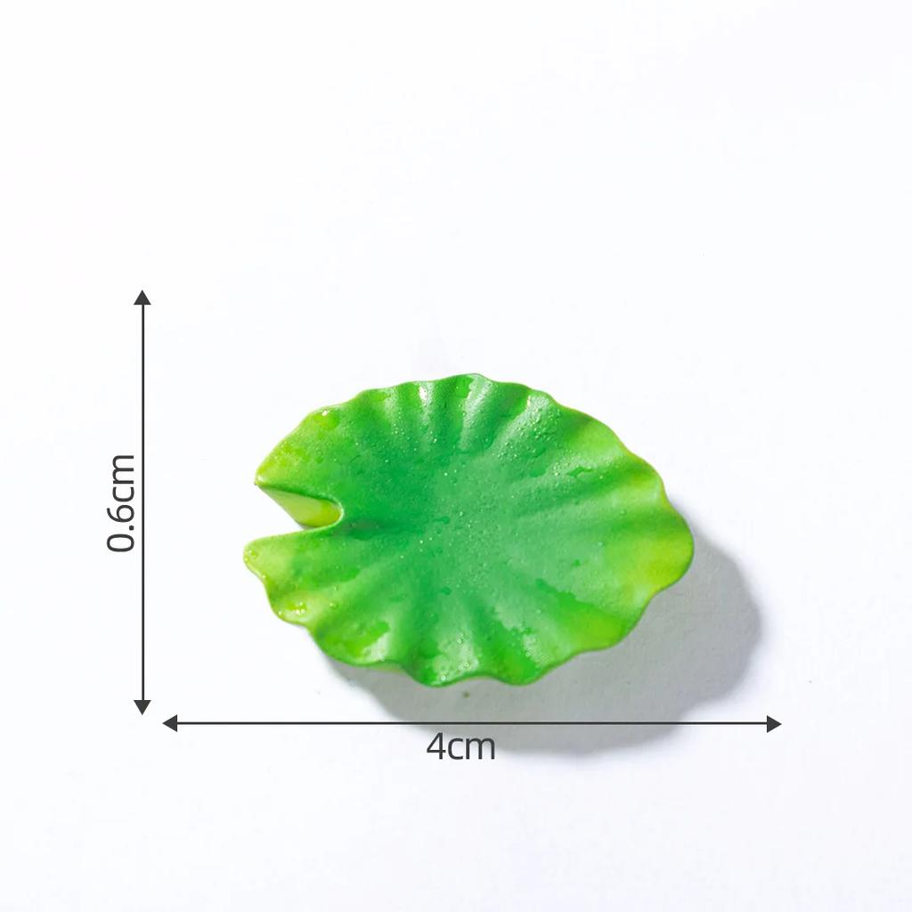 Simulation Floating Boat Lotus Flower Frog Mini Model Figurine Micro-landscape Fish Tank Bonsai Landscaping DIY Home Decor