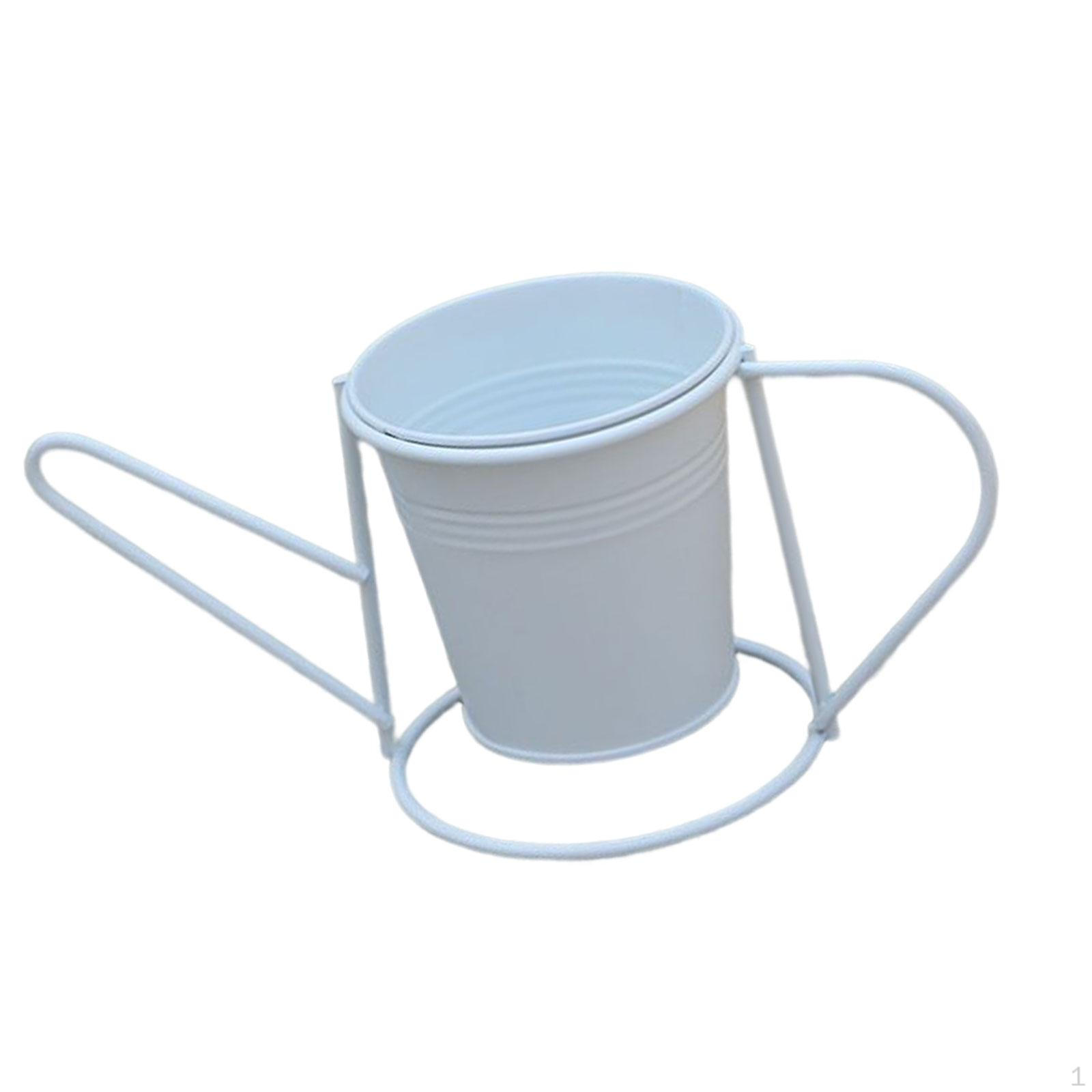 

Durable Flower Holder Flowerpot Garden Planter Bucket Containers Metal Vintage For Indoor белый