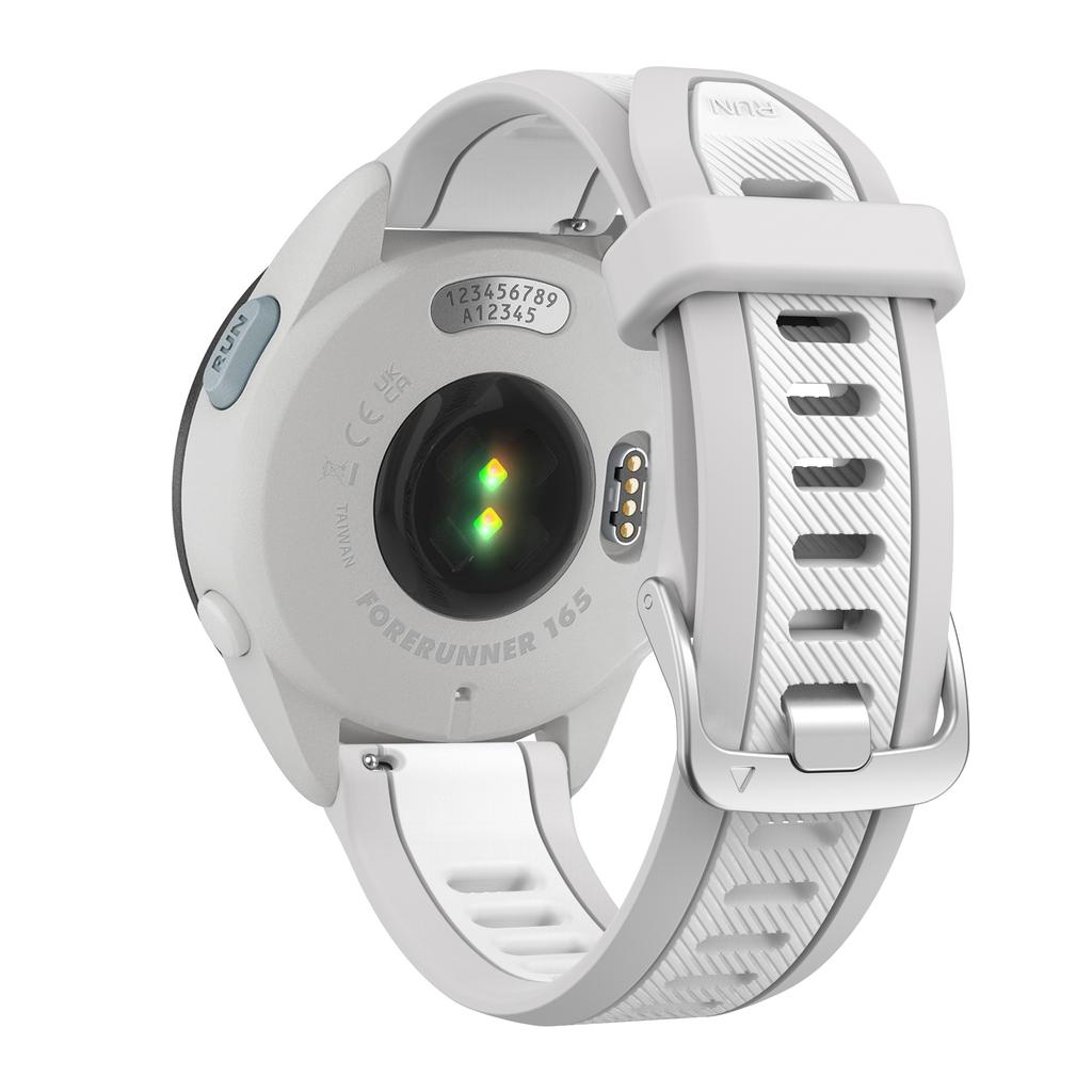 Quick Release 20mm Two-Tone Sports Silicone Strap For Garmin Forerunner 165 Music 245 55/Vivoactive 5/Venu 2 Plus Sq Watch Band